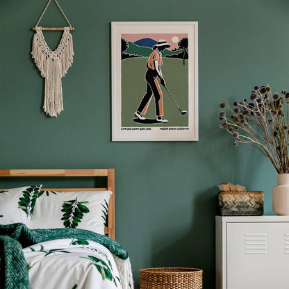 Retro Golf Club Pebble Beach Poster
