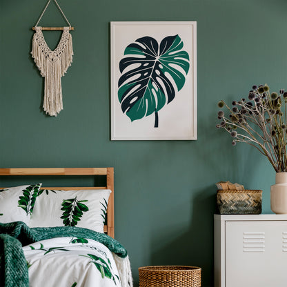 Big Monstera Leaf Nature Print