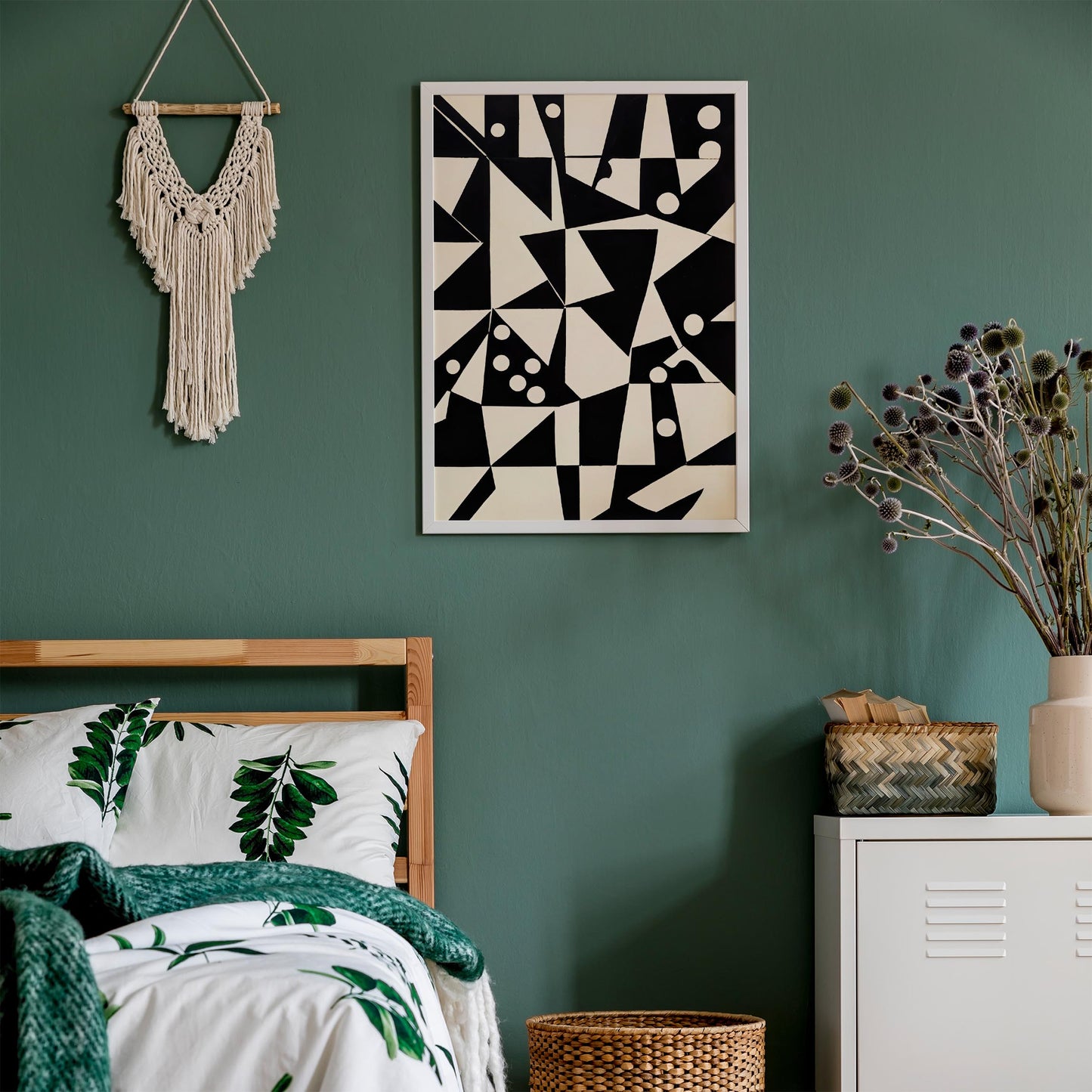 Black and White Geometric Wall Art