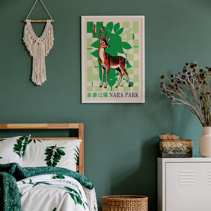 Nara Park Japan Vintage Travel Art Print