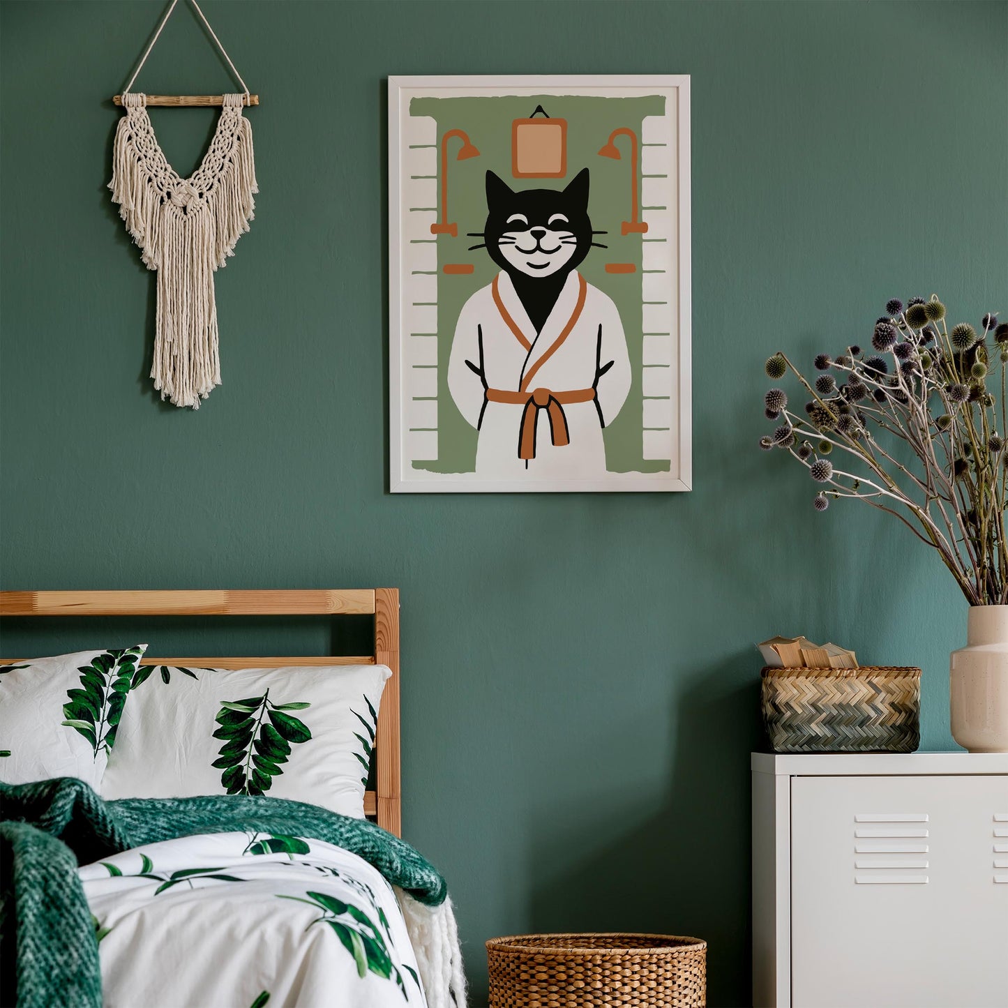 Cat Spa Wall Art Print
