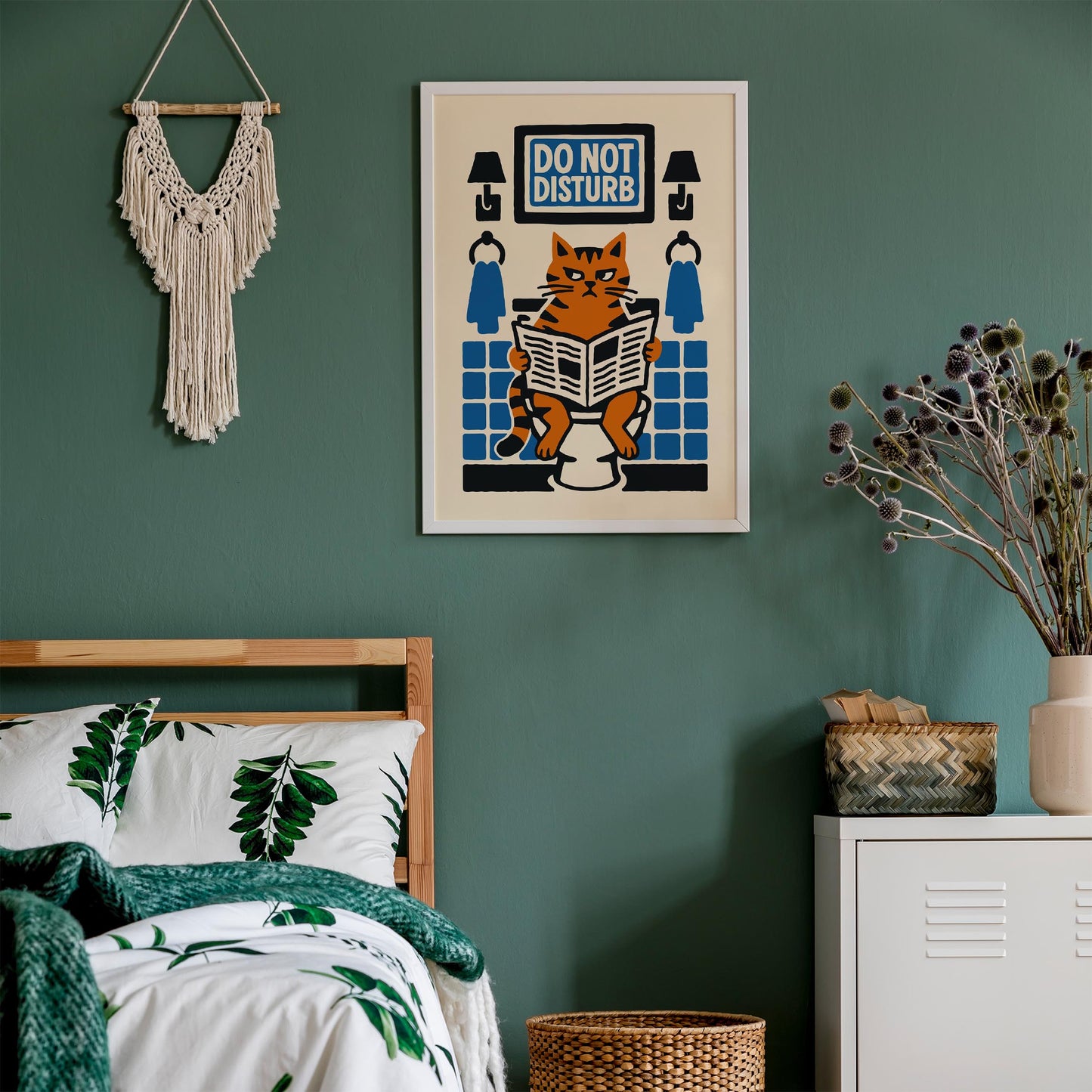 Bathroom Break Cat Poster