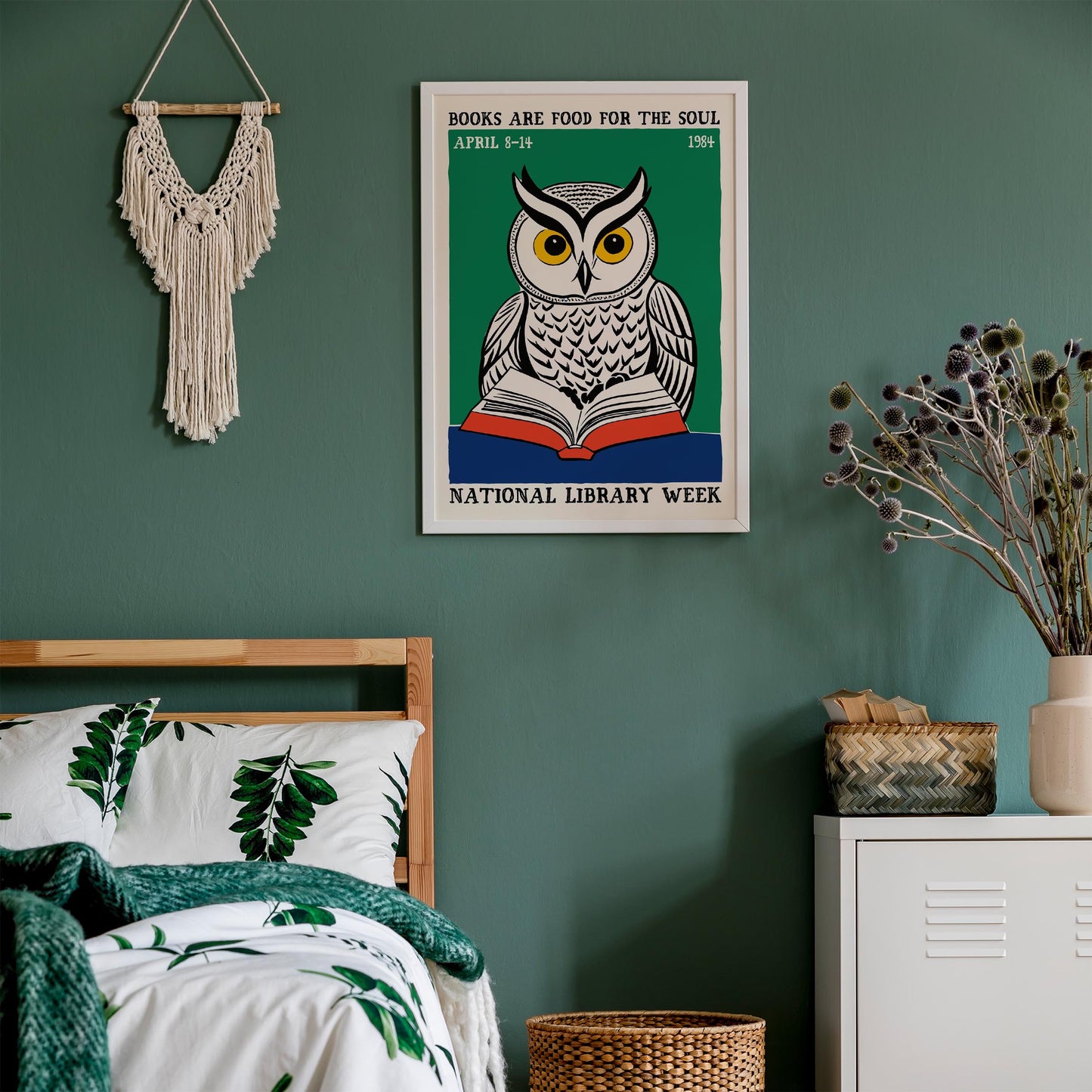 Owl Library Week 1996 Poster Print