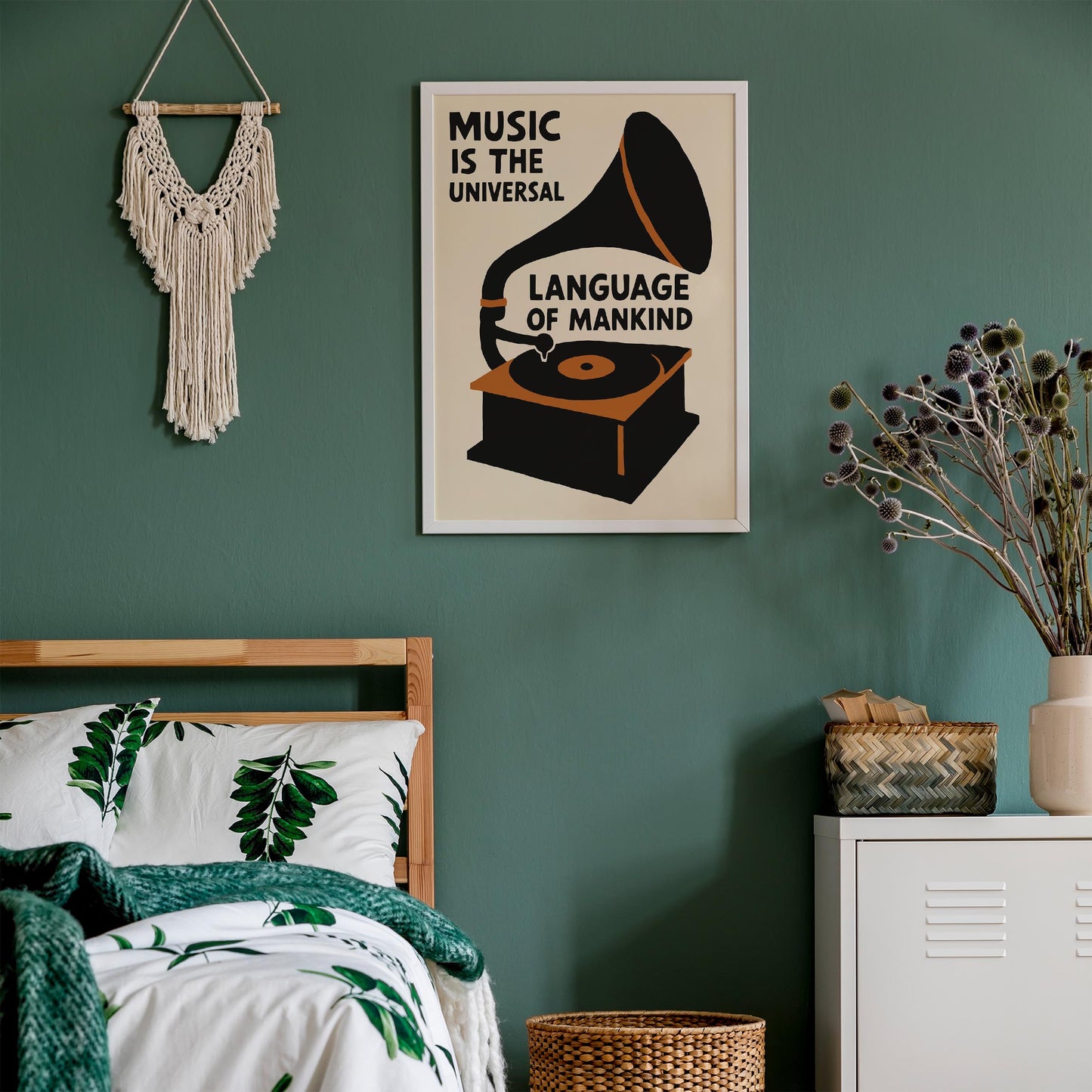Vintage Gramophone Music Print