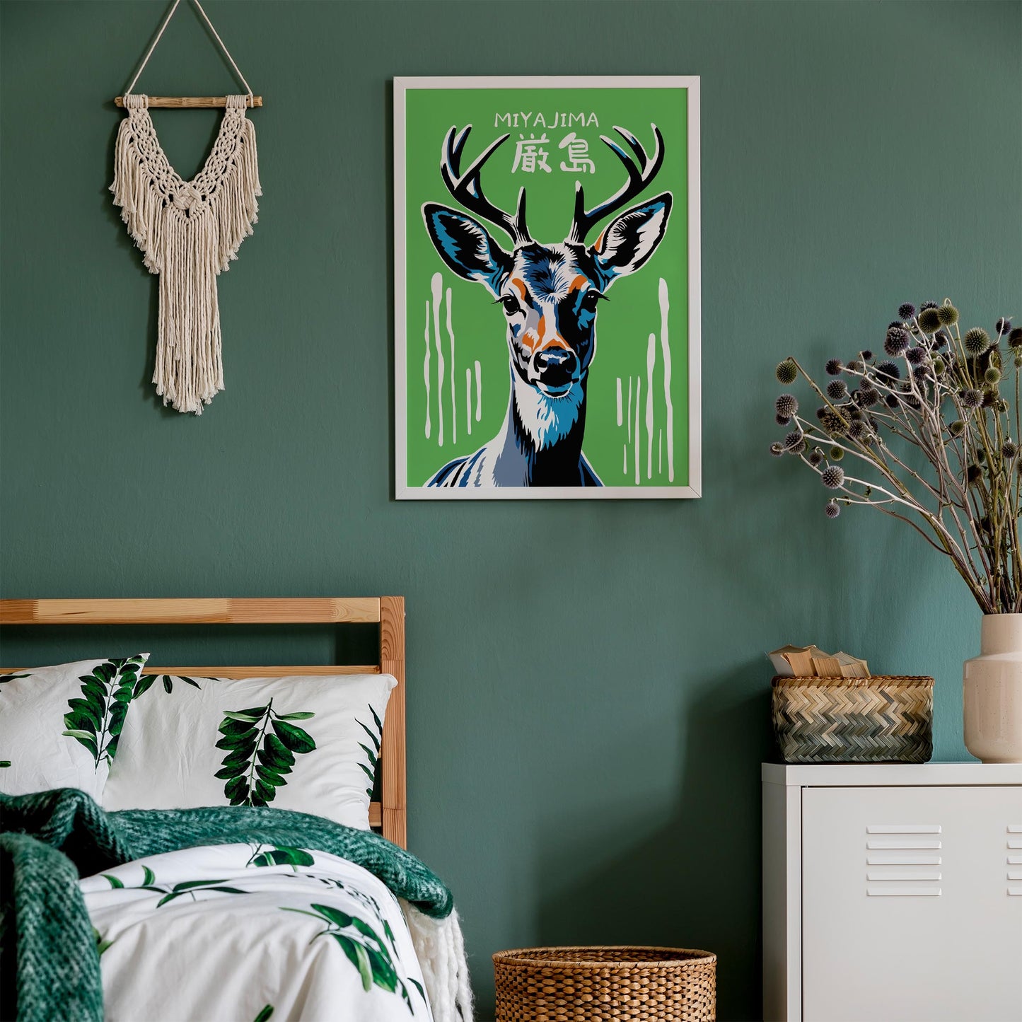 Miyajima Deer Art Print