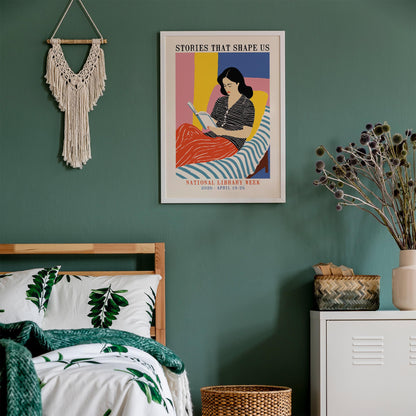 Reading Lady Wall Art Print