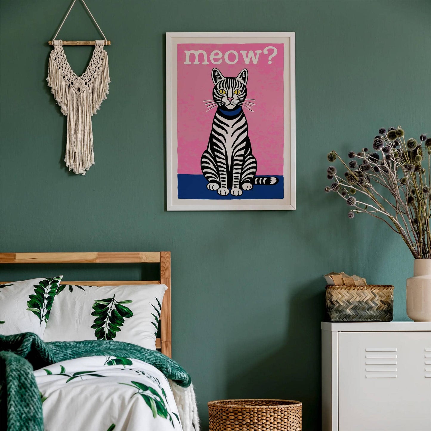 Cute Zebra Cat Meow Poster
