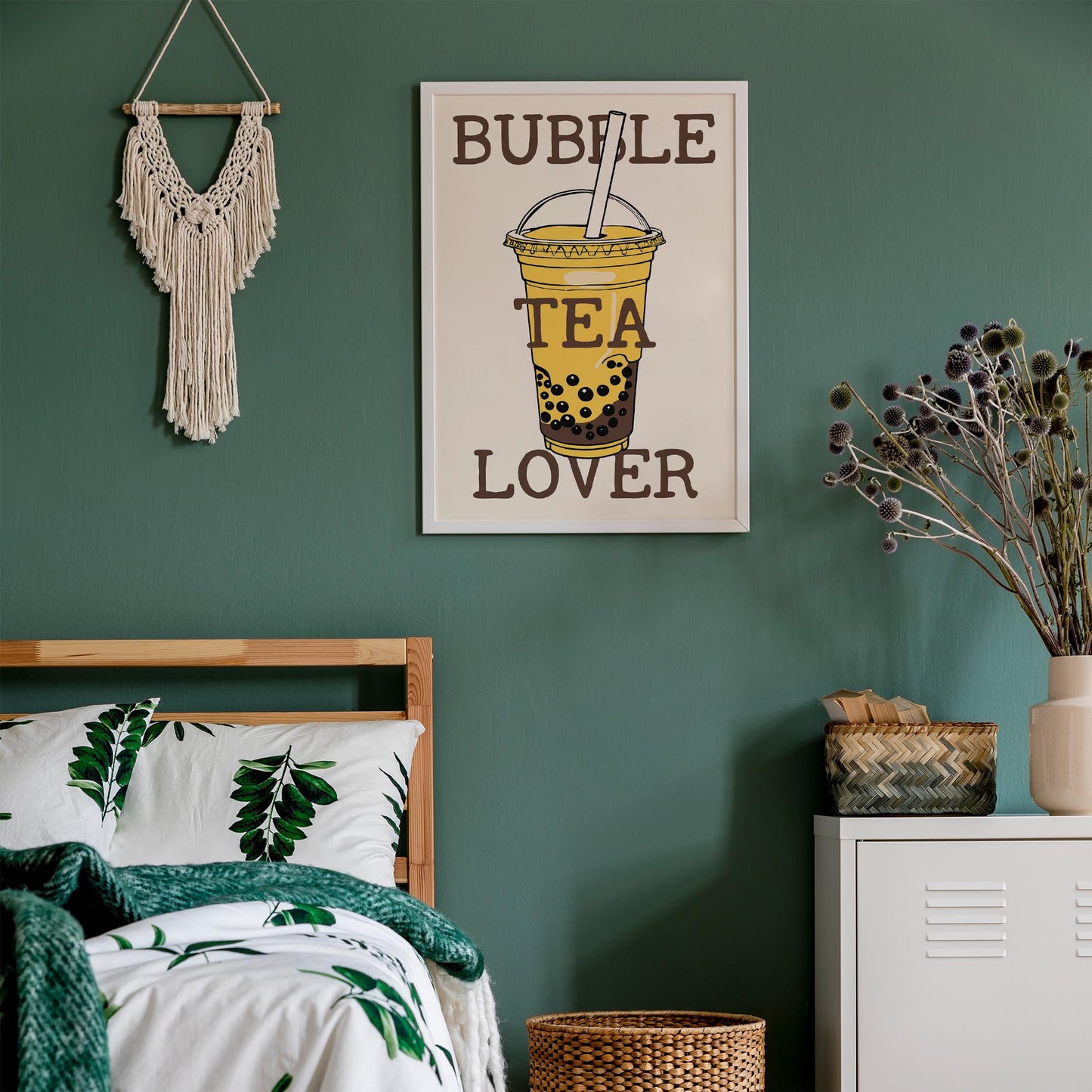 Yellow Bubble Tea Lover Poster