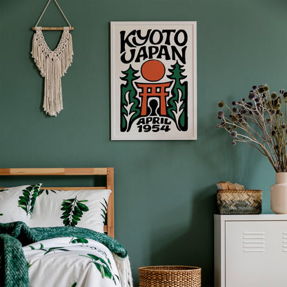 Kyoto Japan Vintage Travel Poster