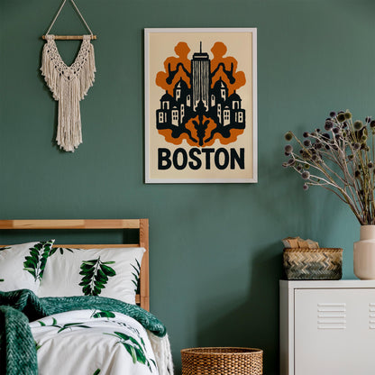 Boston Skyline Poster