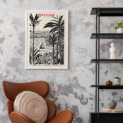 Cote d Azur Vintage Travel Poster