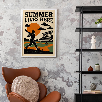 Baseball Summer Poster