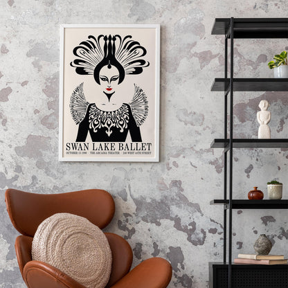 Swan Lake Art Deco Print
