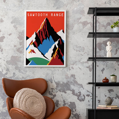 Sawtooth Range Travel Poster