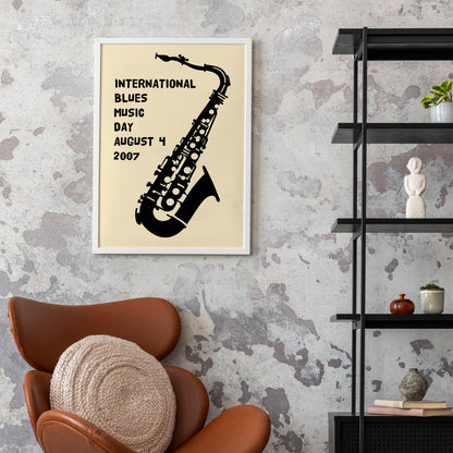 Blues Music Day - Saxophone Poster