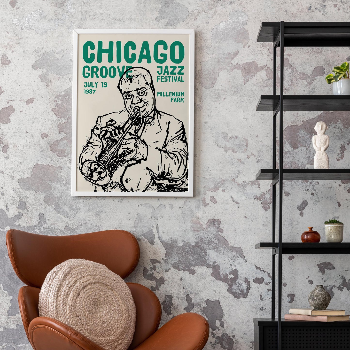 Chicago Groovy Jazz Festival Poster Print