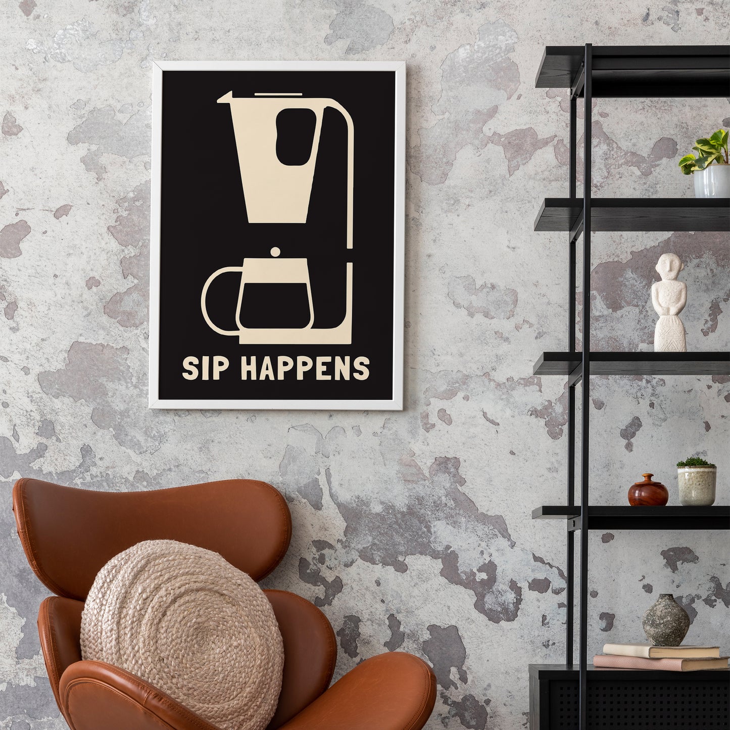 Sip Happens - Funny Coffee Poster