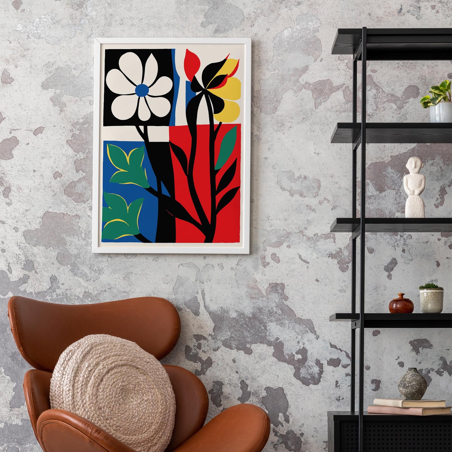 Abstract Floral Quadrants Wall Art