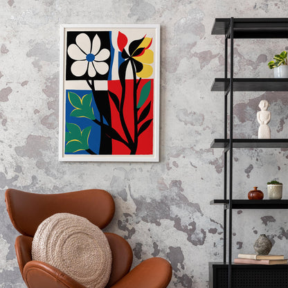 Abstract Floral Quadrants Wall Art