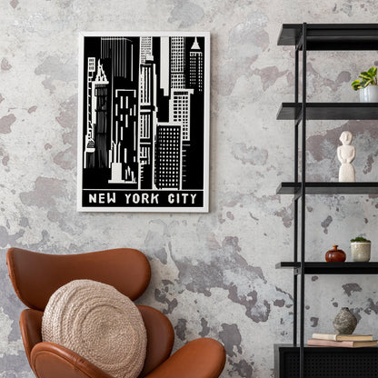 New York City B&W Poster