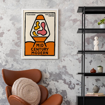 Mid Century Lava Lamp Poster
