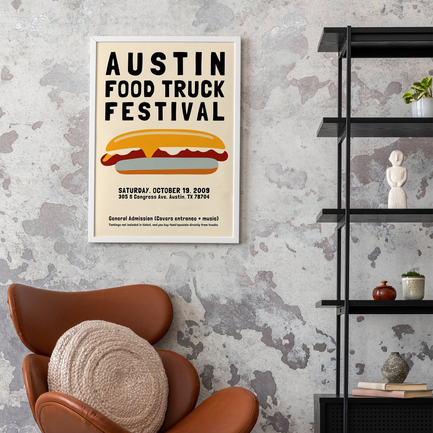 Austin Foot Truck Festival 2009 Retro Poster