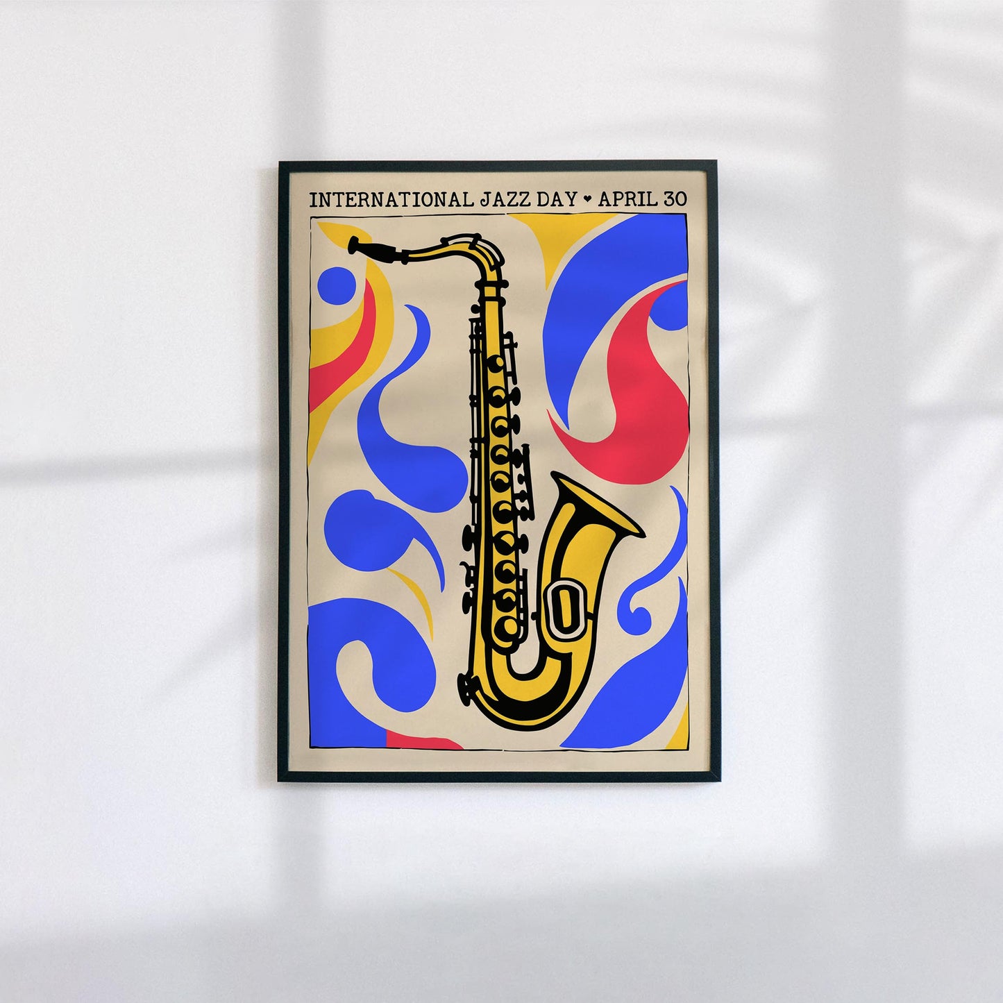 International Jazz Day Sax Poster Print