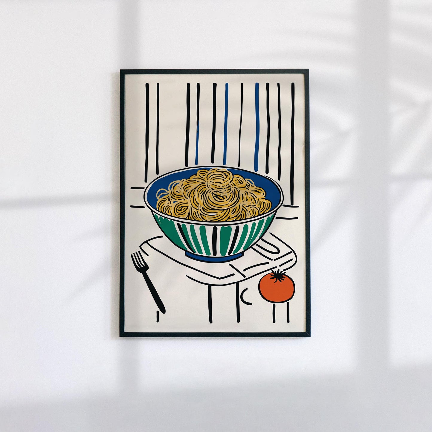 Modern Spaghetti Bowl Kitchen Poster Print