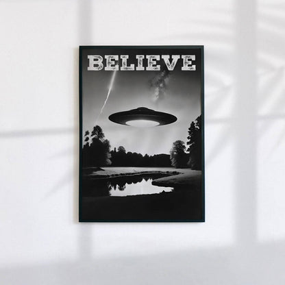 BELIEVE - Vintage UFO Poster