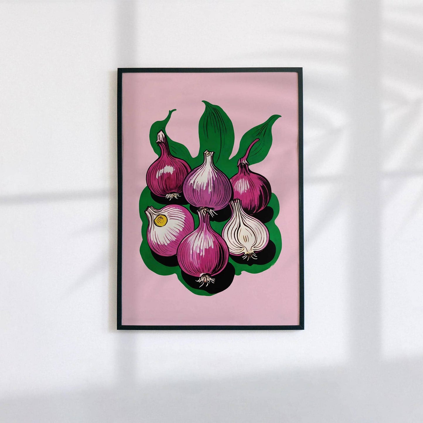 Retro Onions Wall Art Print