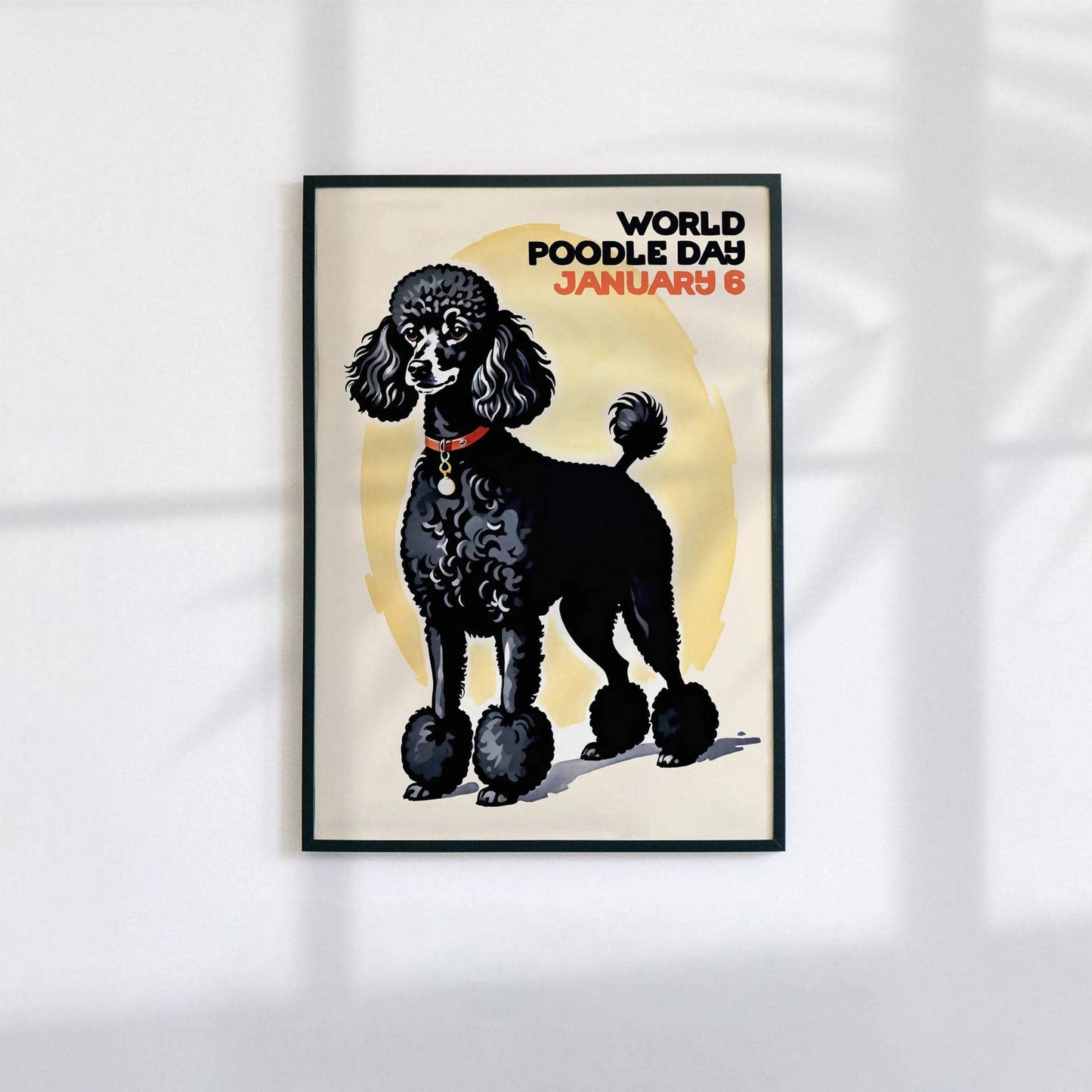 Black Poodle Artistic Poster