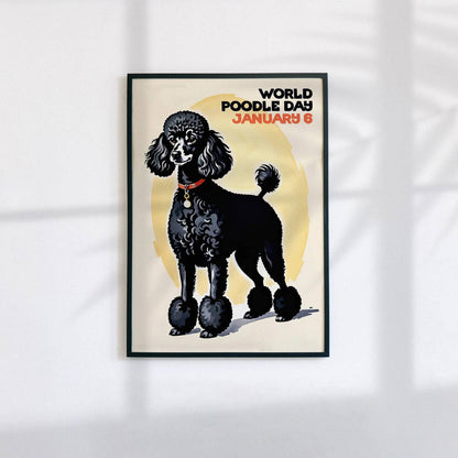 Black Poodle Artistic Poster