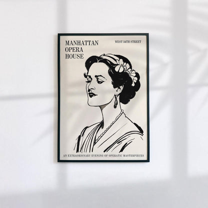 Vintage Opera Lady Poster
