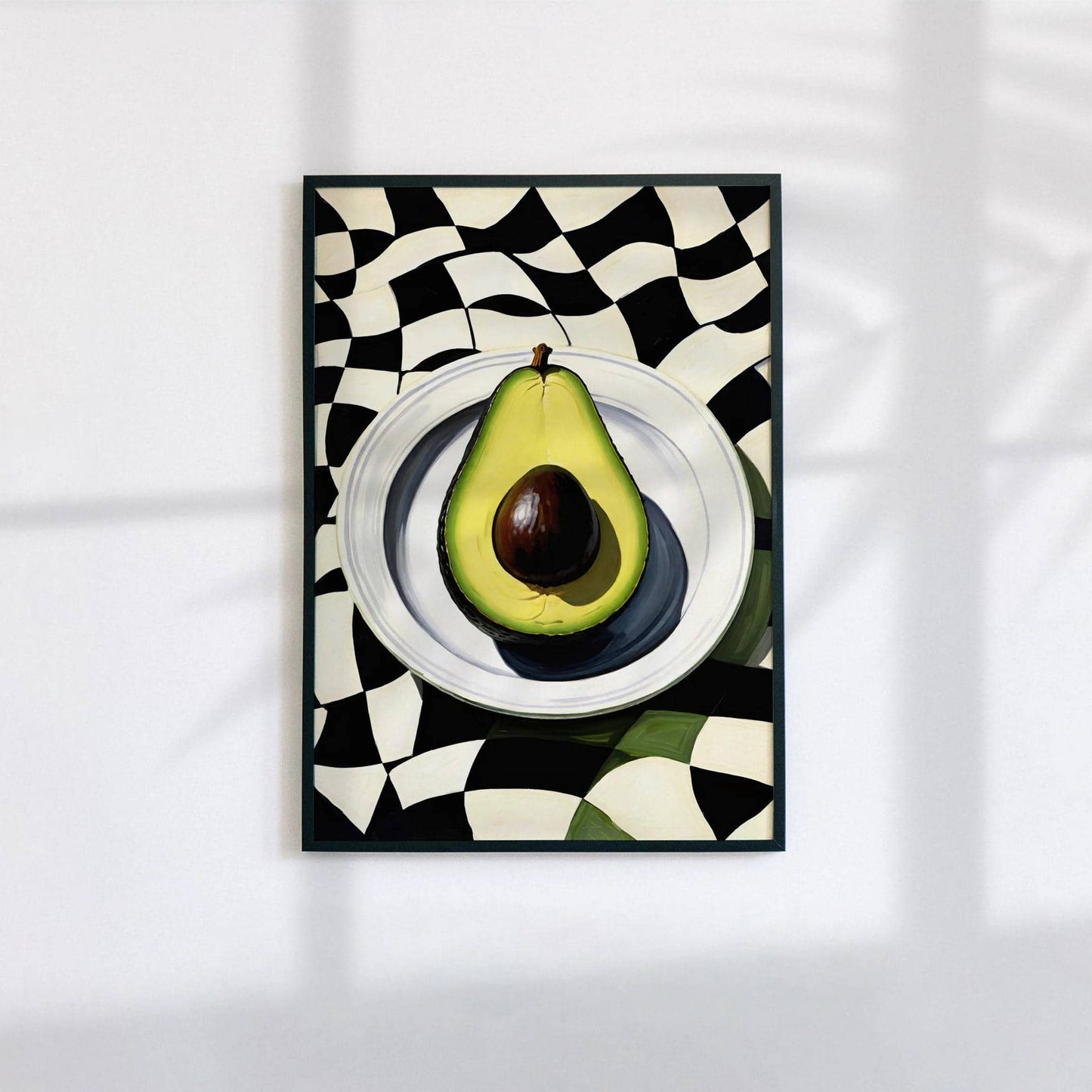 Avocado Checkerboard Poster Print