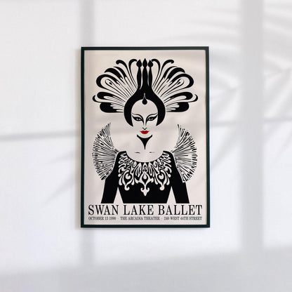 Swan Lake Art Deco Print