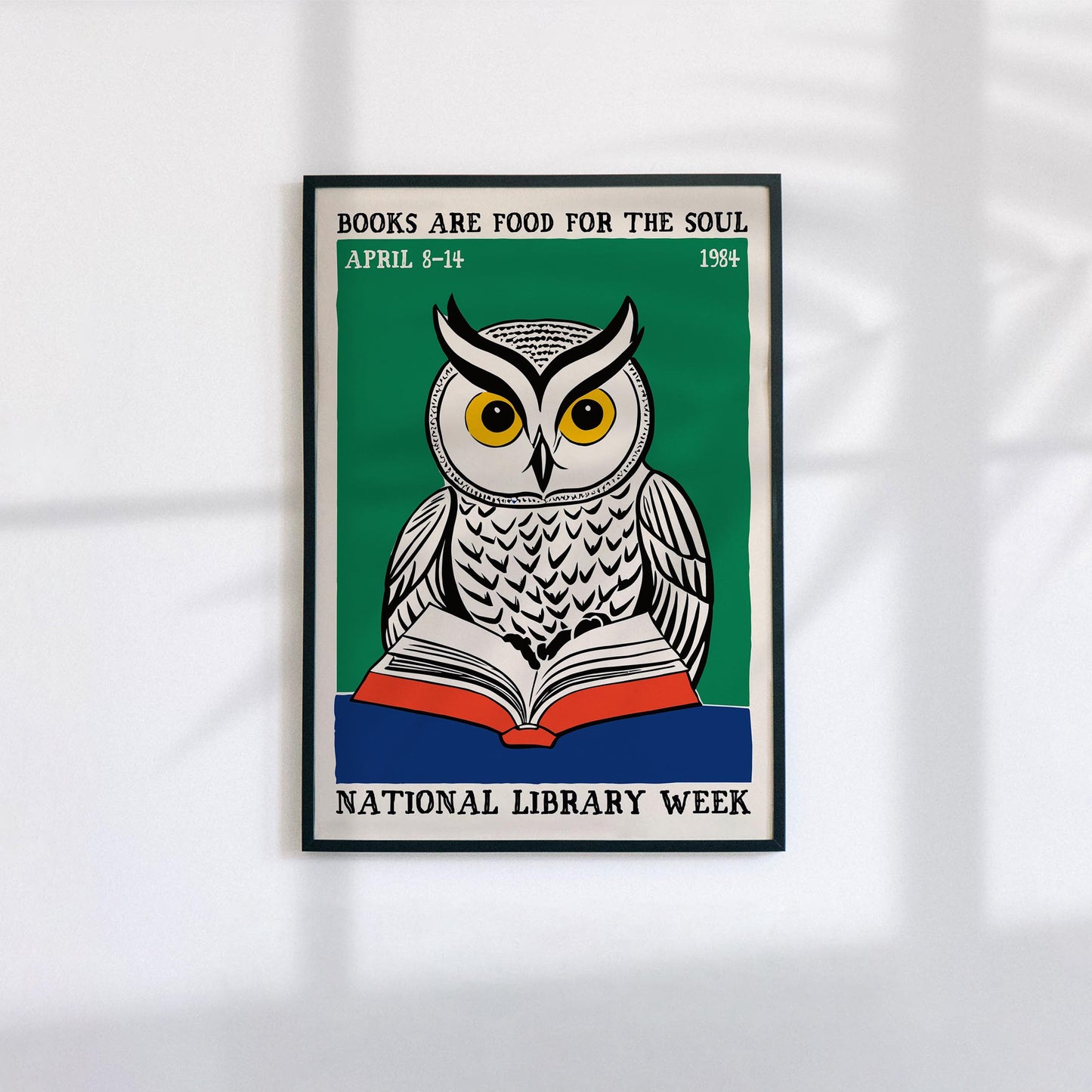 Owl Library Week 1996 Poster Print