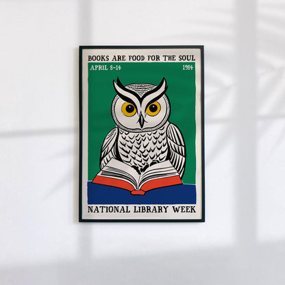 Owl Library Week 1996 Poster Print