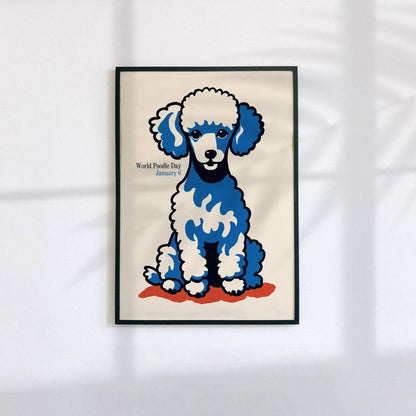 World Poodle Day Retro Poster