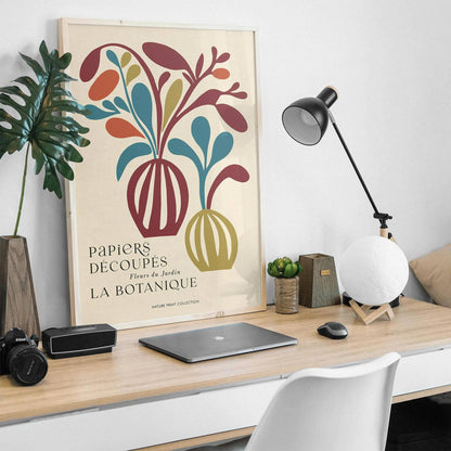 Papiers Decoupes Retro Botanical Art Print
