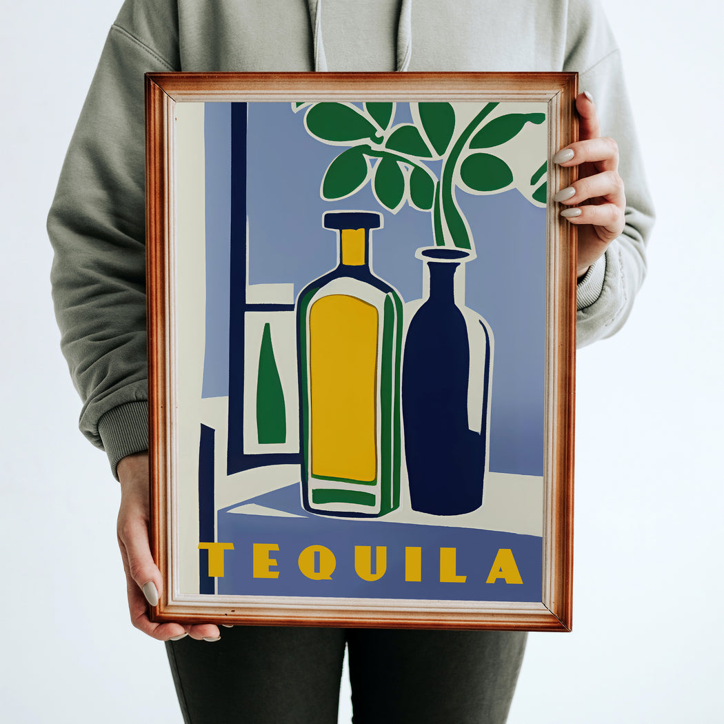 Retro TEQUILA Poster - beverage advertising
