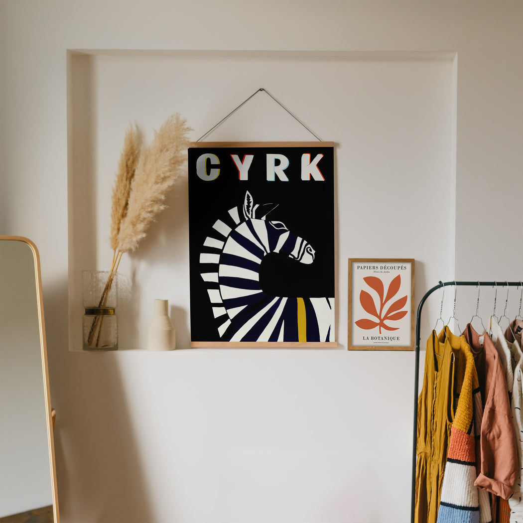 CYRK - Polish Circus Poster - Retro Zebra