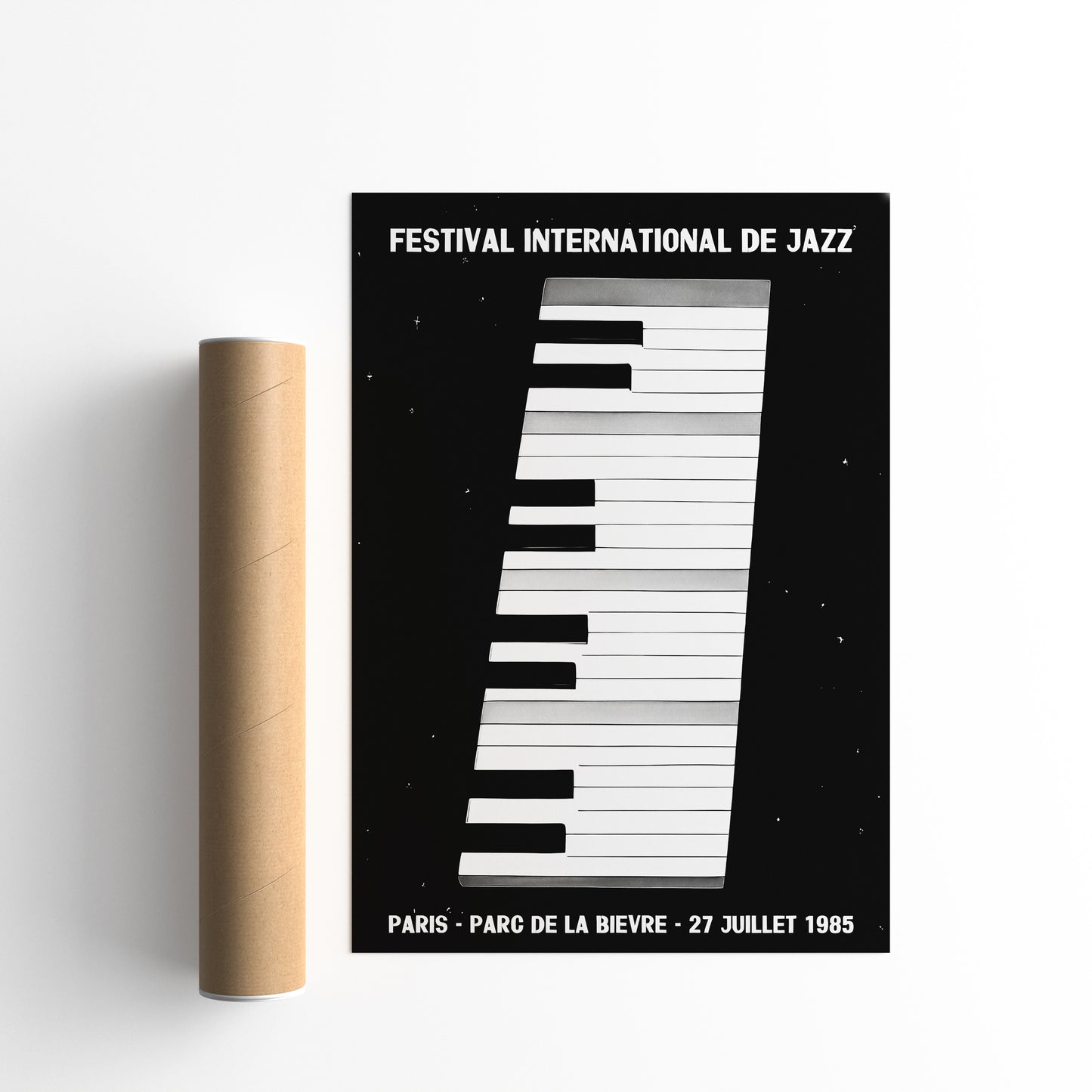 French Jazz Festival Poster - Black and White