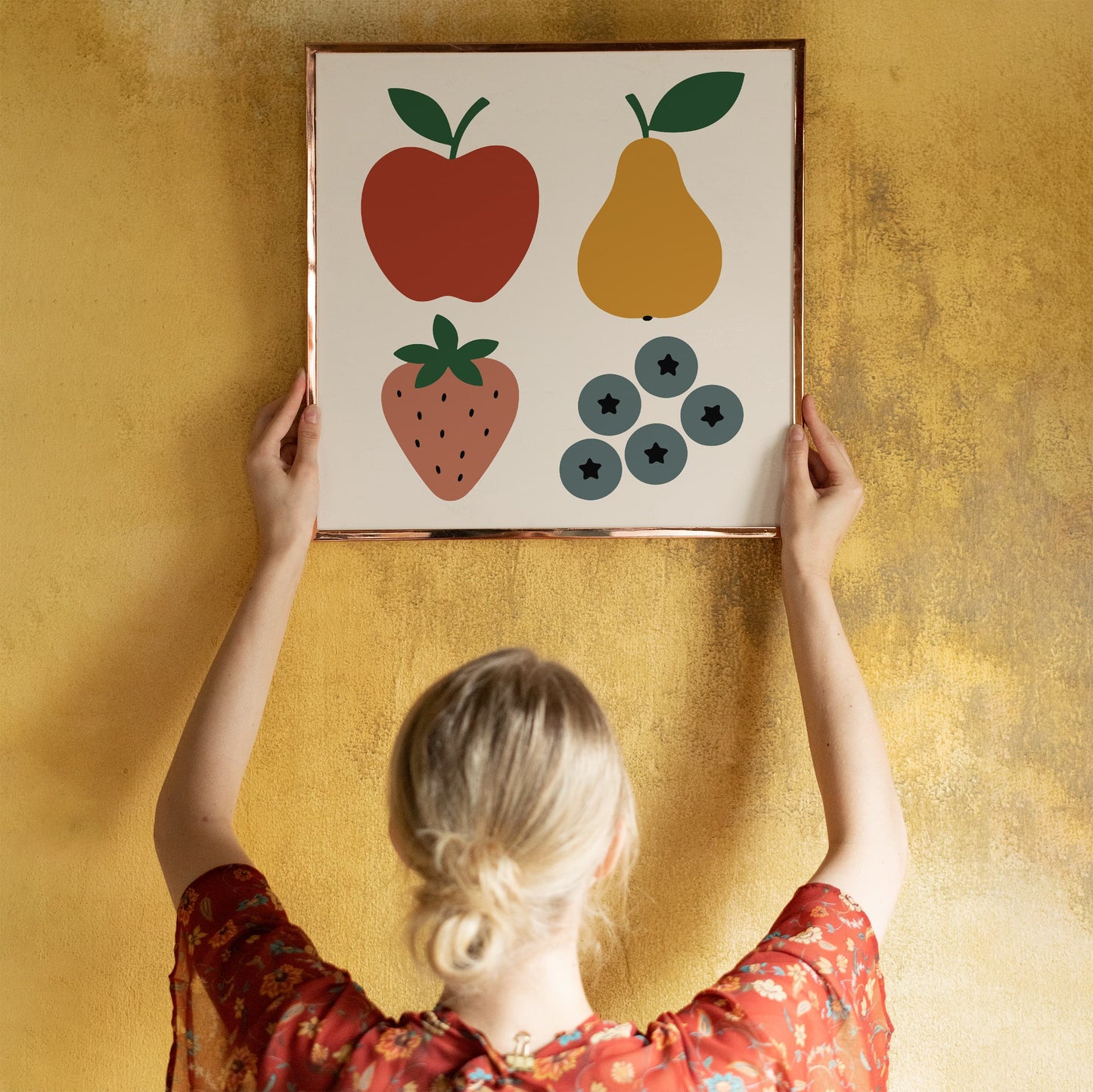 Scandinavian Kitchen Poster - Fruit Food Wall Art Print