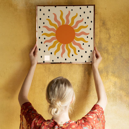 Abstract Sun Square Art Print