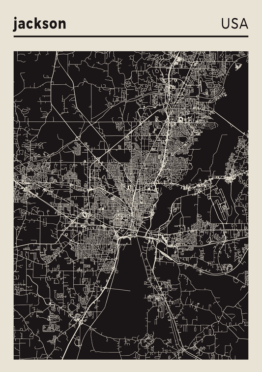 Jackson USA - City Map Poster