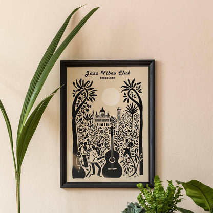 Barcelona Jazz Club Music Poster 2025