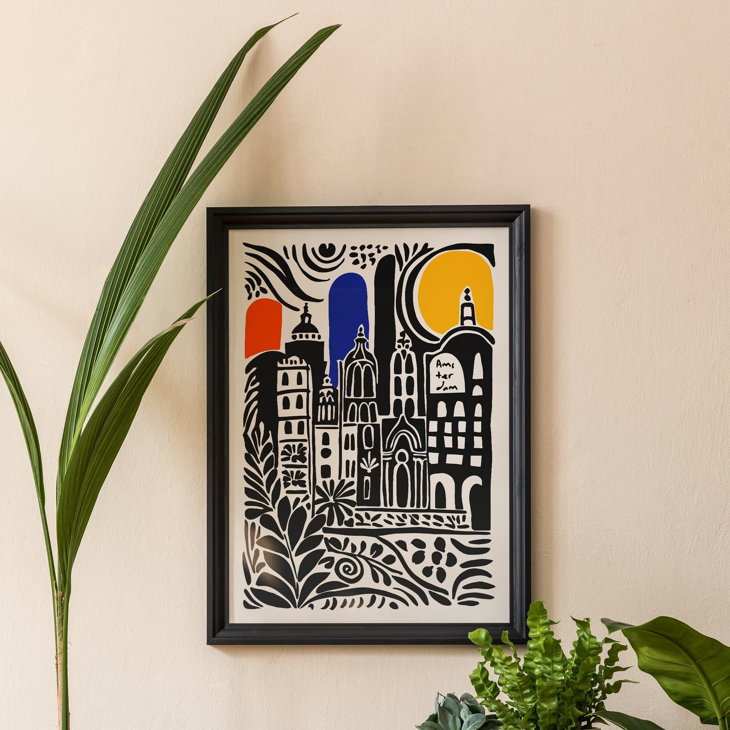 Amsterdam Retro Travel Poster