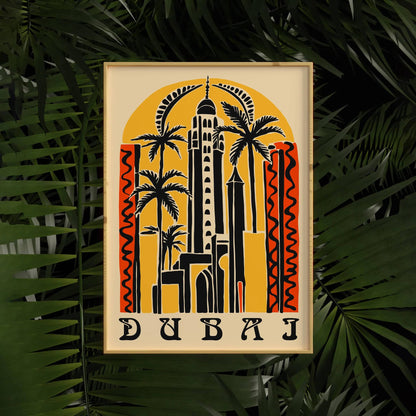 Dubai Eclectic Travel Poster