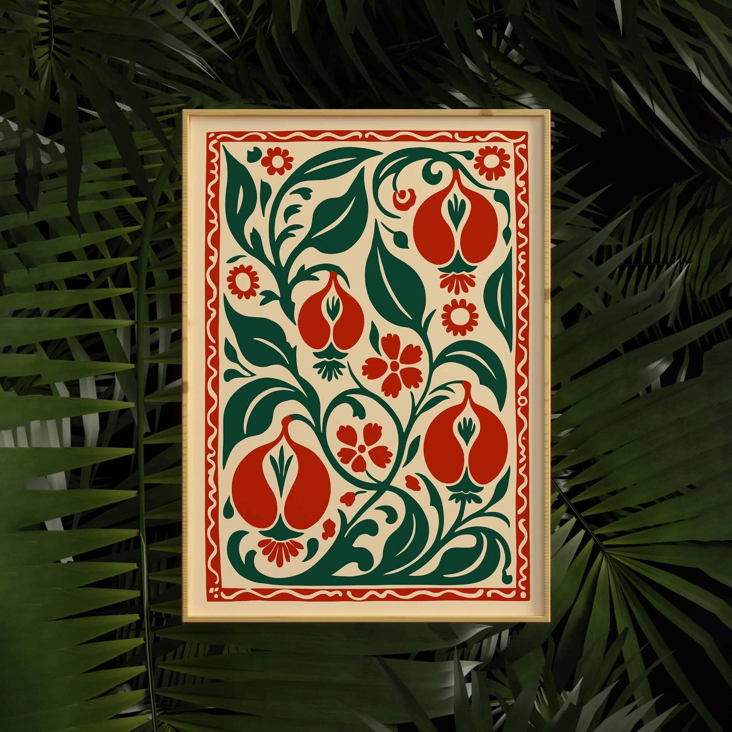 Abstract Country Farmhouse Botanical Art Print