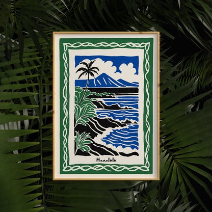 Honolulu Hawaii Landscape Poster